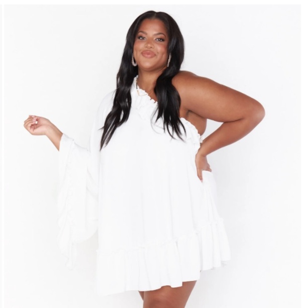 Show Me Your MuMu White off the shoulder Mini Dress